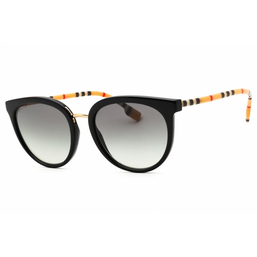 NWT Burberry 0BE4316-385311 Black Round 54mm Sunglasses